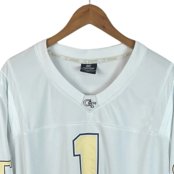 TS932 NWT Mens Colosseum Georgia Tech Yellowjackets Football Jersey XXL - Picture 4 of 7